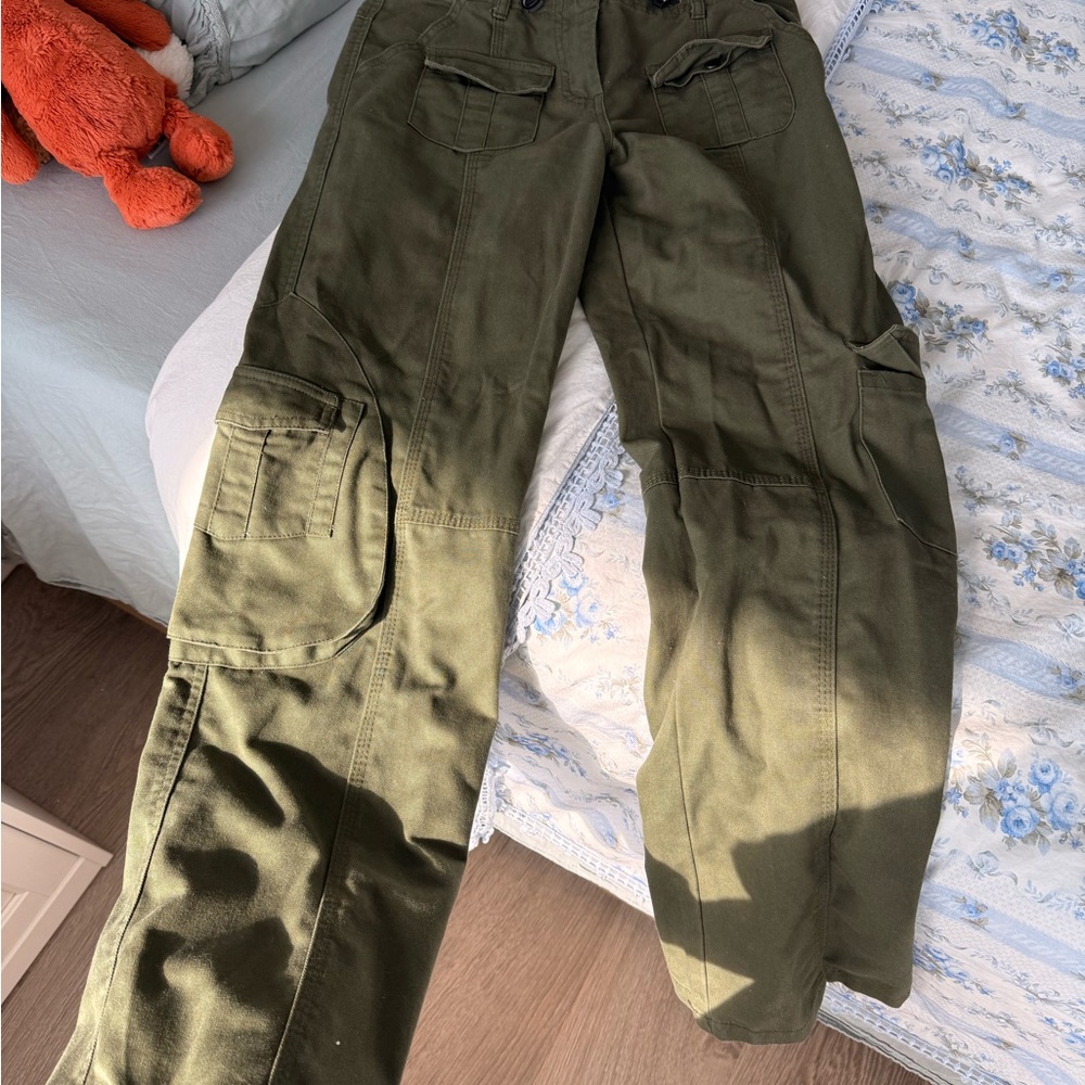 Brandy Melville Green Cargo Pants Utility Style